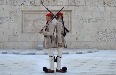 On guard at the Tomb of the Unknown Soldier