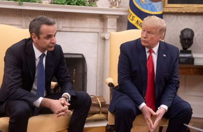 Mitsotakis attends event hosted by Washington think-tank before meeting Trump in the Oval Office