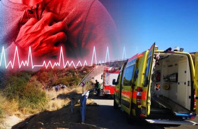 Heart attack behind Paphos rollover crash