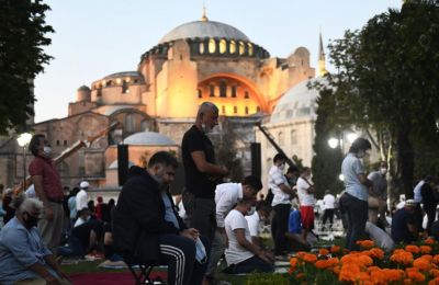 Church bells toll for Hagia Sophia