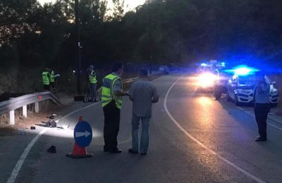 Biker dies in crash after family outing