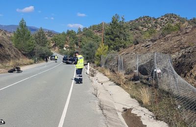 Biker dies in violent rural road crash