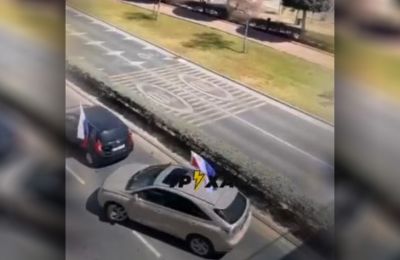 Pelted Russian convoy video in Limassol goes viral