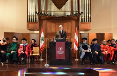 Paphos Mayor honored at AUB Founder's Day celebration