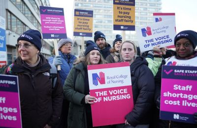 NHS nurses walk out in first strike in over a century