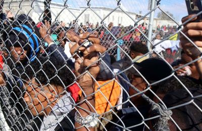 File photo of migrants at Pournara Camp Cyprus