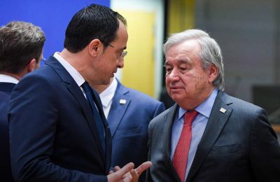 Cypriot President Nikos Christodoulides and UN Secretary General discuss next steps for resuming Cyprus peace talks