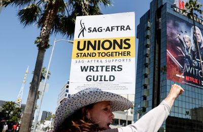 Hollywood artists unite in historic strike