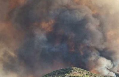 Wildfire resurges in Limassol mountains amidst strong winds