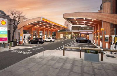 Futuristic refueling as London's gas-free Shell station sets a new standard