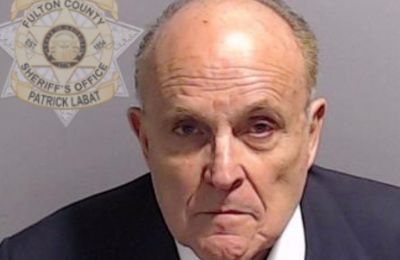 Mug shot of Rudy Giuliani from Fulton County Sheriff's department