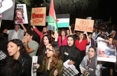 Protesters in Nicosia march for freedom for Palestine