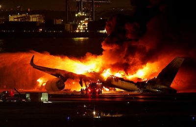 Video exposes terrifying collision at Haneda airport