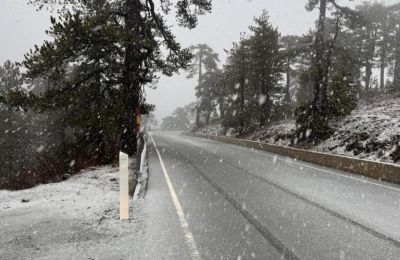 Snow spectacle unleashed in Troodos mountains!