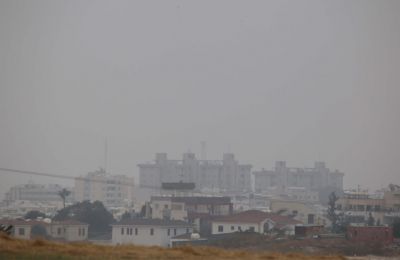 High dust levels blanket the sky