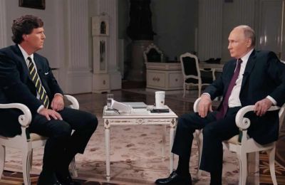 ''Expected tougher questions from Tucker Carlson,'' says Putin