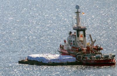 Ship carrying aid approaching Gaza coast