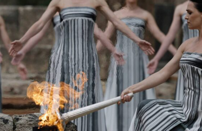 Olympic flame lit in Ancient Olympia, embarks on journey to Paris