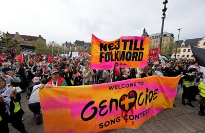 Pro-Palestinian protesters flood Malmo streets over Israel's Eurovision presence