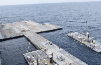 US armed forces deliver 569 tons of aid via artificial pier