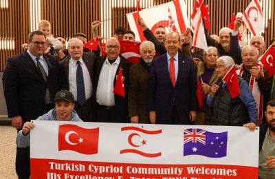 Turkish Cypriot leader's Australian diplomatic debut