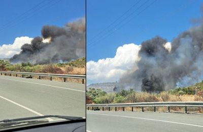 Firefighters battle blaze in Limassol amid strong winds