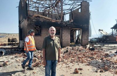 In Psathi, amid the devastation, community leader Mr. Michalis Kyriakou assisted the District Administration in recording the damages.