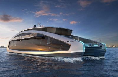 Futuristic yacht stuns Mykonos with Sci-Fi design