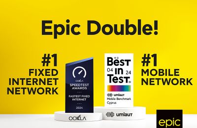 Epic Double: Ookla and umlaut rank Epic once again at the top of telecommunications in Cyprus, for its Fixed Internet and Mobile Networks respectively