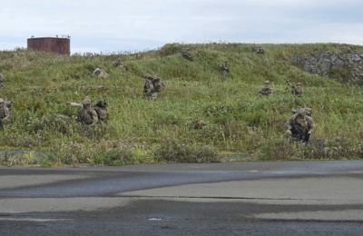 Photo of US Army troops on Shemya Island, Alaska, photo US Army via AP News