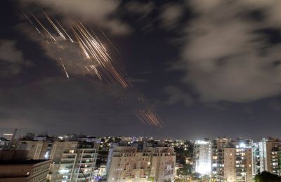 Rockets over Ashkelon, Israel / Reuters