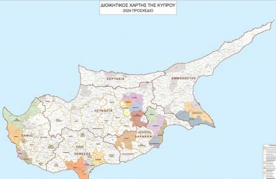 Draft of the new administrative map of Cyprus