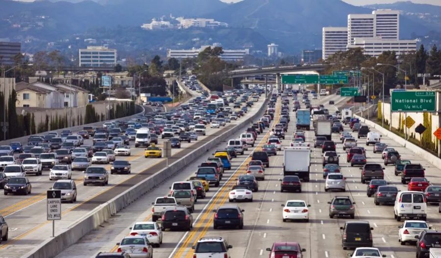 Snapshot of the Los Angeles 405 Freeway - Shutterstock