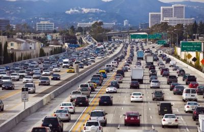 Snapshot of the Los Angeles 405 Freeway - Shutterstock