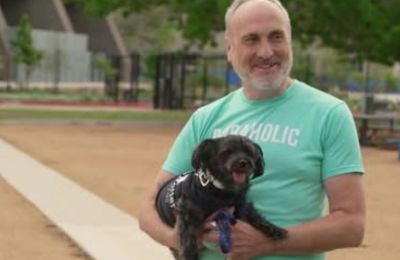 Stephen Knight and his dog, the heart and inspiration behind his life-changing nonprofit, Dogs Matter