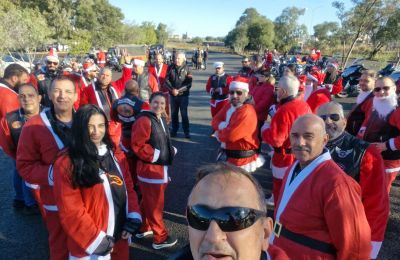 Chopper Club Cyprus bikers arrive at Makarios Hospital with gifts and festive joy for young patients. Credit: Chopper Club Cyprus Facebook