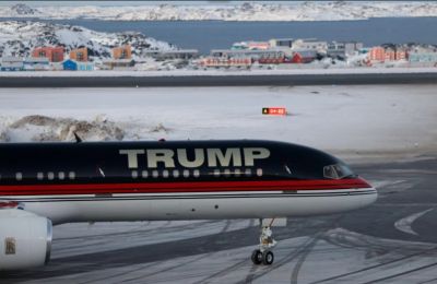 Trump Force One has touched down in Greenland