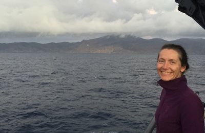 Emily Hooft, a geophysicist at the University of Oregon, has been listening to the ''breathing'' of Santorini’s volcano for years.