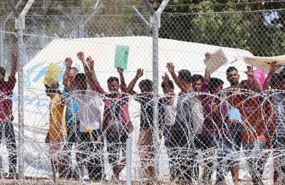 File photo of a migrants at Pournara Camp in Cyprus