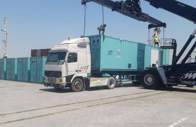 Desalination units loaded up and headed to Cyprus