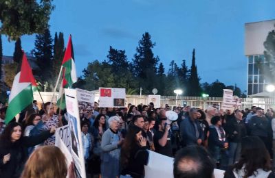 Protesters call on Christodoulides to cancel Israel visit over ICC warrant, Gaza concerns. Photos courtesy of Far Right Watch CY Facebook.