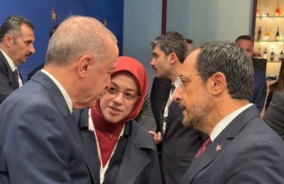 Turkish President Erdogan and Cyprus President Christodoulides met on the sidelines during a summit in Tirana, May 2025
