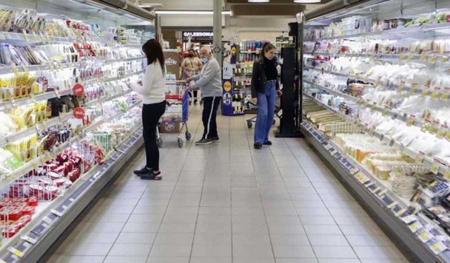 File photo of the dairy section at Alpha Mega supermarket in Engomi