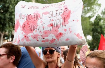 ''Enough is enough'': Protest outside presidential palace slams Cyprus stance on Gaza (Pics)
