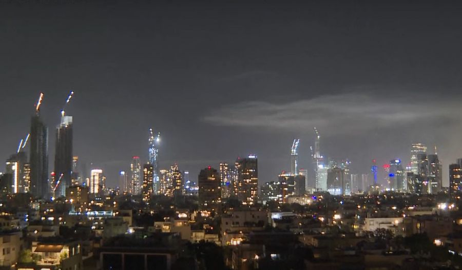 Missile strikes hit Tel Aviv amid escalating conflict; over a dozen injured, leaders trade warnings. Photo screen capture from Sky News YouTube.