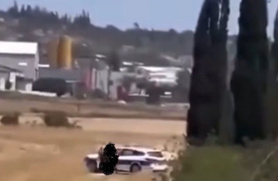 Two officers suspended over viral sex video in police patrol car. Photo screen captured from Χρίστος Η. Facebook video