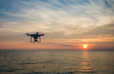 A drone over the sea (Unsplash)