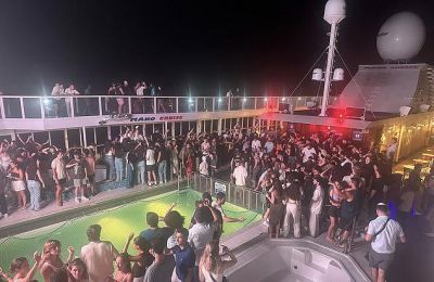 Rescue mission unfolds aboard luxury cruise ship as over 1,500 youth evacuated to Cyprus from conflict zone. Photo credit: Facebook via Daily Mail