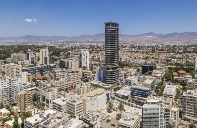 Aerial photo of the city of Nicosia.