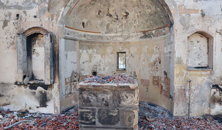Seven ancient monuments damaged in Limassol wildfires